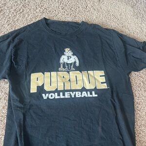 Purdue volleyball t shirt, black, size medium, worn but in good condition